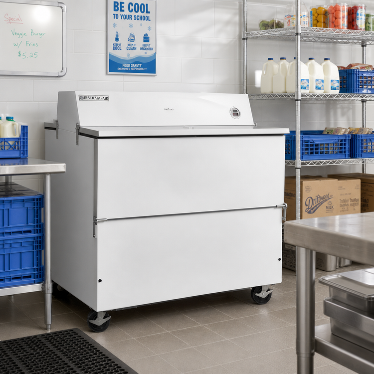 Product image #2 for Beverage-Air STF49HC-1-W 49-Inch Dual Access Forced-Air School Milk Cooler, White