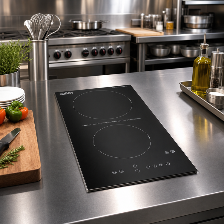 Product image #3 for Summit Commercial 2-Burner Built-In Electric Radiant Cooktop with Black Ceramic Glass Surface