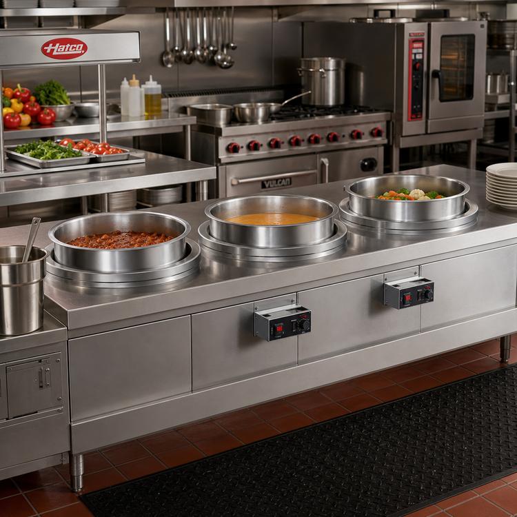 Product image #2 for Hatco 11 Quart Round Drop-In Heated Well with Drain, Infinite Switch Control, Non-Insulated