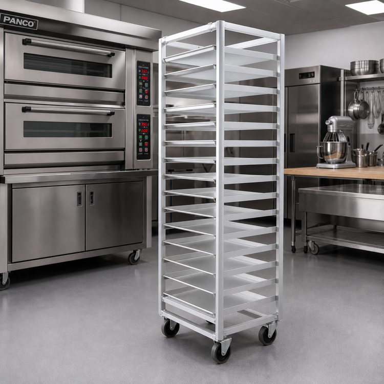 Product image #2 for Panco Full-Height Mobile Front-Load Oven Rack for 12 Full-Size Sheet Pans