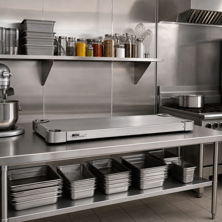 Product image #3 for Quik-Set 60 Inch x 24 Inch Solid Shelf with Marine Edge, 1000 lb Capacity