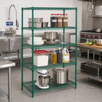 Thumbnail image #2 for Quantum WR63-2136P 36 x 21 x 63-Inch 4-Shelf Wire Shelving Starter Unit, Stationary, Green Epoxy Finish