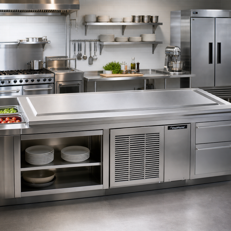 Product image #2 for Delfield 59-Inch Drop-In Self-Contained Frost Top with Stainless Steel Raised Top