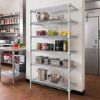 Thumbnail image #2 for Eagle Group EAGLEbrite A5-74-2442Z 5-Tier Add-On Wire Shelving Unit, 42 x 24 x 74 Inches, Zinc Finish