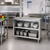 Thumbnail image #2 for Sapphire Manufacturing SMDC-2448 Open Front Stainless Steel Dish Cabinet with Adjustable Shelf, 48 x 24 x 36 Inches