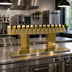 Thumbnail image #2 for Glastender 14-Faucet Countertop Bridge Draft Dispensing Tower, Glycol-Cooled, Polished Brass Finish