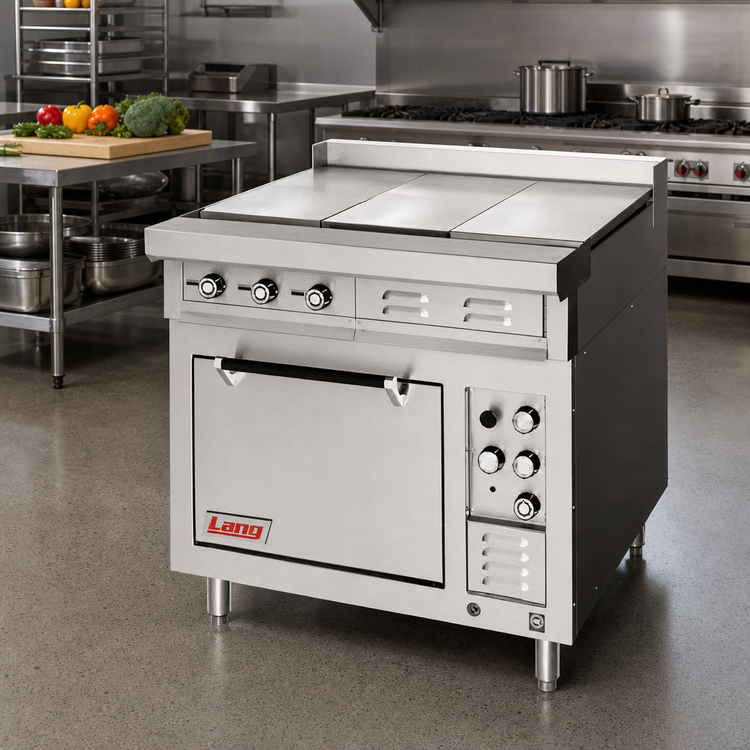 Product image #3 for 36 Inch Electric Heavy Duty Range with Standard Oven Base and 3 Hot Tops