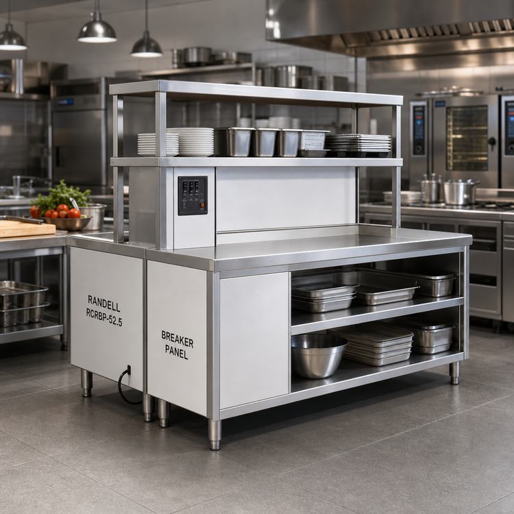 Product image #2 for Randell RCRBP-52.5 Modular Chef Service Counter Right Section with Breaker Panel