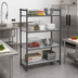Thumbnail image #2 for Cambro Camshelving Basics Plus 4-Tier Stationary Solid Polymer Shelving Starter Unit, 24 x 36 x 64 Inches, Brushed Graphite