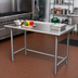 Thumbnail image #2 for Advance Tabco 48 x 24 Inch Stainless Steel Work Table with 14 Gauge 304 Top and 1-1/2 Inch Rear Up-Turn