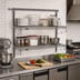 Thumbnail image #2 for Metro SmartWall Two-Shelf Wall-Mounted Shelving Starter Kit with Wire Shelves, Metroseal Gray