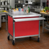 Thumbnail image #2 for Eagle Director's Choice 64-Inch Stainless Steel Mobile Beverage Counter with Drain Trough and Casters
