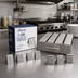 Thumbnail image #3 for American Metalcraft Mini Embossed Stainless Steel Number Tents, Set 1-200