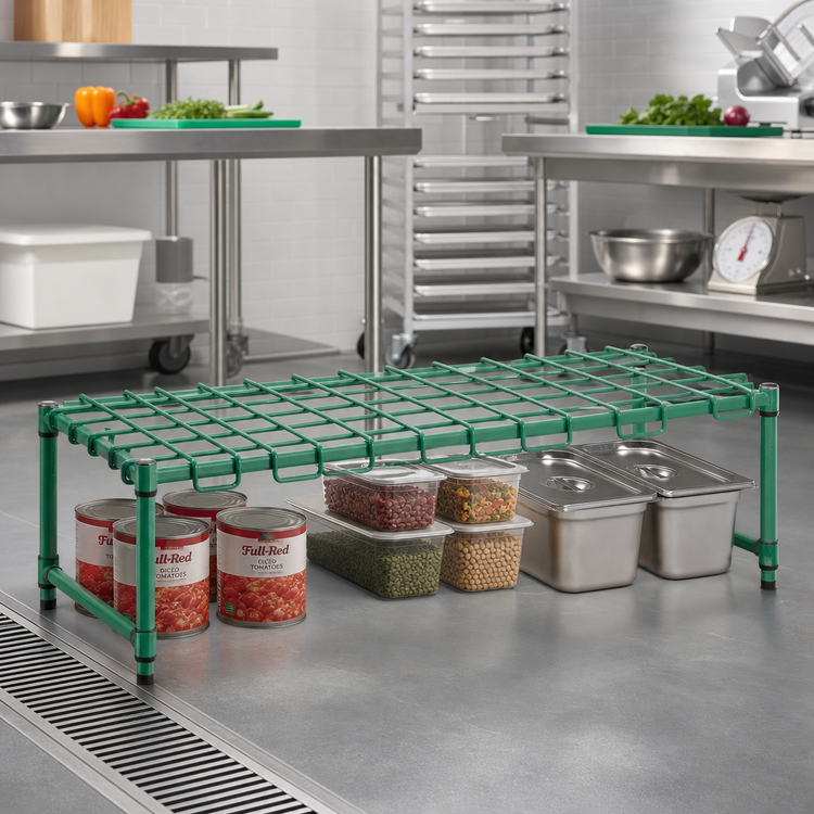 Product image #2 for EagleGard 60-Inch x 18-Inch Stationary Wire Dunnage Rack, 1,000 lb Capacity