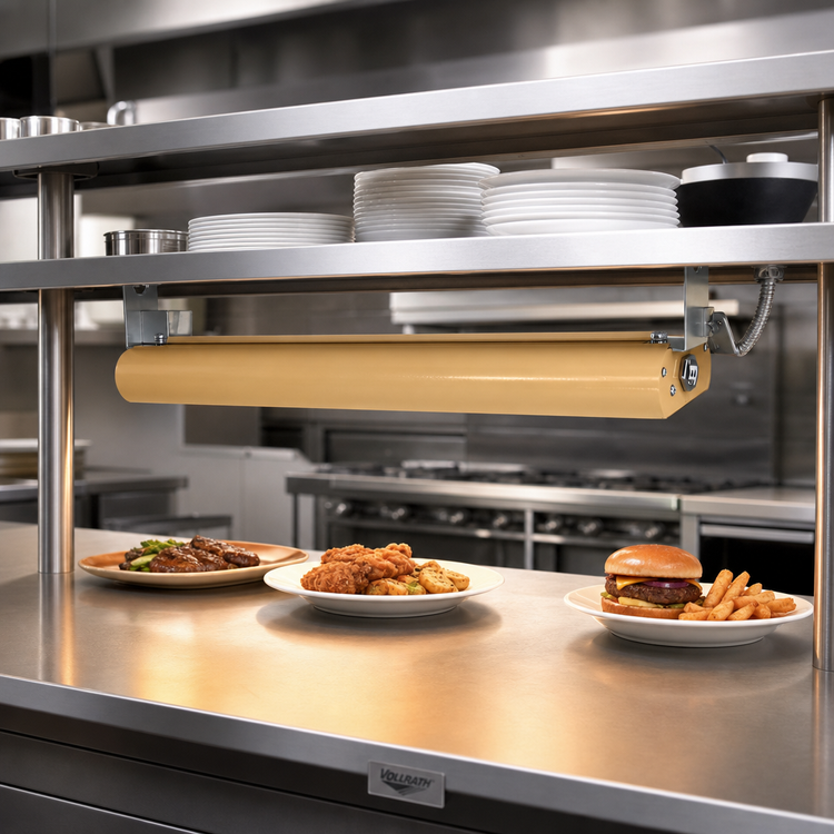 Product image #2 for Vollrath 18-Inch Low Profile Unlighted Strip Heat Lamp, 208V, Direct Wired