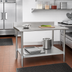 Thumbnail image #2 for Eagle Group Spec-Master Stainless Steel Work Table with Backsplash and Undershelf, 48 x 24 Inches
