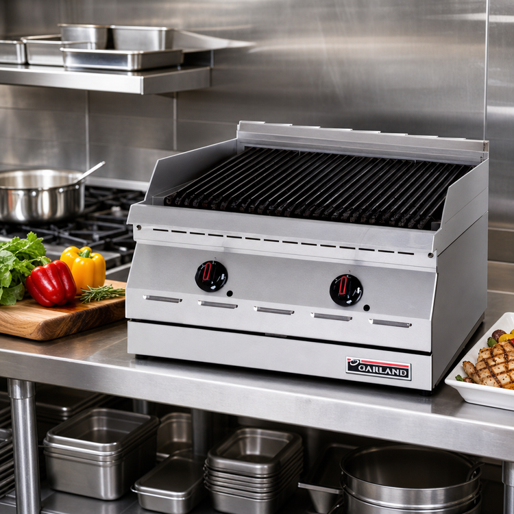 Product image #2 for Garland Designer Series 18-Inch Countertop Gas Charbroiler, Cast-Iron Radiants, 45,000 BTU
