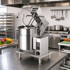 Thumbnail image #2 for Cleveland Range MKET20T 20-Gallon Electric Countertop Tilting Steam Kettle Mixer, 316 Stainless Steel Liner, Solid State Controls