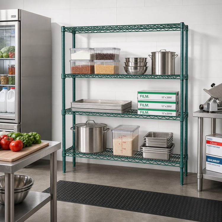 Product image #2 for Quantum 60-Inch W x 18-Inch D x 54-Inch H Stationary Wire Shelving Starter Kit