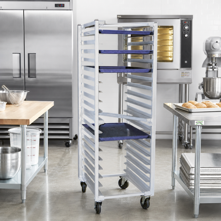 Product image #2 for Panco Mobile Z-Type End-Loading Nesting Sheet Pan Rack, Aluminum, 20-Pan Capacity