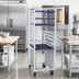 Thumbnail image #2 for Panco Mobile Z-Type End-Loading Nesting Sheet Pan Rack, Aluminum, 20-Pan Capacity