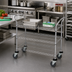 Thumbnail image #2 for Quantum 42 Inch x 18 Inch 3-Shelf 304 Stainless Steel Utility Cart