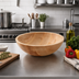 Thumbnail image #2 for Lyselle 80 oz. Maple Wood Bowl with Natural Finish