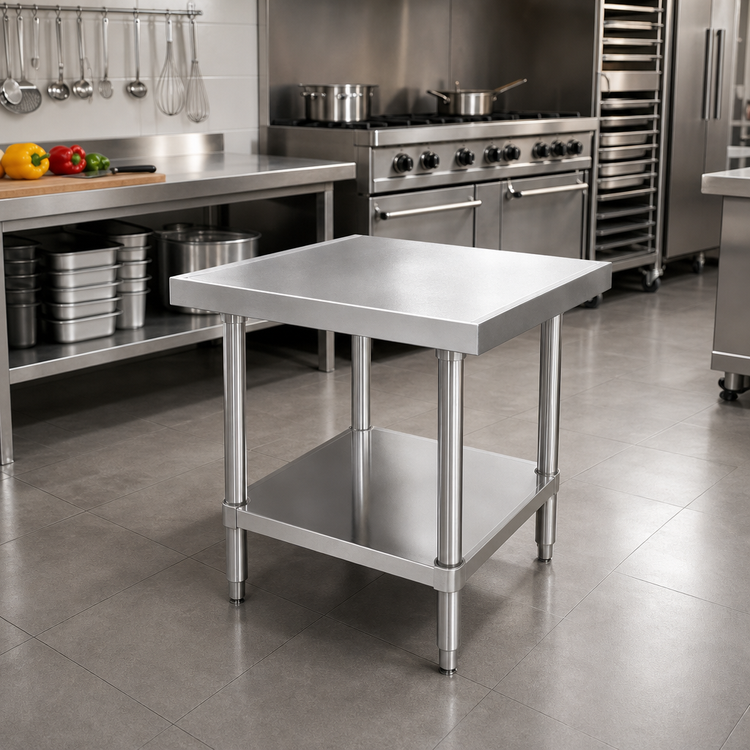 Product image #2 for 24 Inch W x 30 Inch D x 24 Inch H Stainless Steel Equipment Stand with Adjustable Undershelf