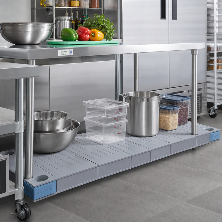 Product image #2 for Quantum Millenia 72 Inch x 21 Inch Solid Polymer Shelf, Gray