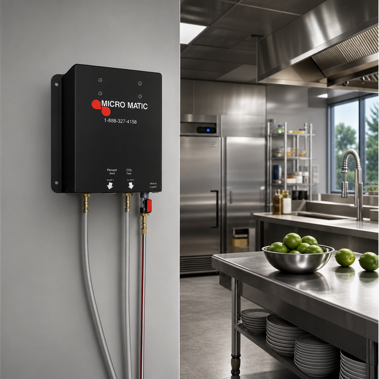 Product image #2 for Pro-Line Wall-Mounted Single Panel Gas Blender, Preset 70% CO2 / 30% N2
