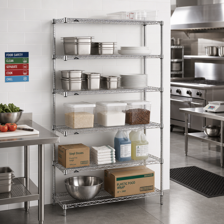 Product image #2 for Metro Super Erecta 30"W x 18"D x 74"H Chrome Plated Wire Add-On Shelving Unit with 5 Shelves