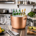 Thumbnail image #2 for American Metalcraft Hammered Aluminum Copper Oval Beverage Tub, 7.75 Qt.