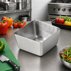 Thumbnail image #2 for American Metalcraft SSQ53 Square Stainless Steel Bowl, 30 oz, Satin Finish Case of 8