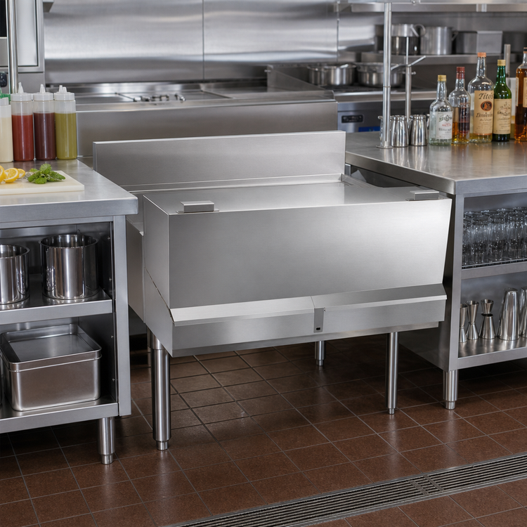 Product image #2 for Krowne Royal Series 42-Inch Stainless Steel Locking Cover for Double Speed Rail