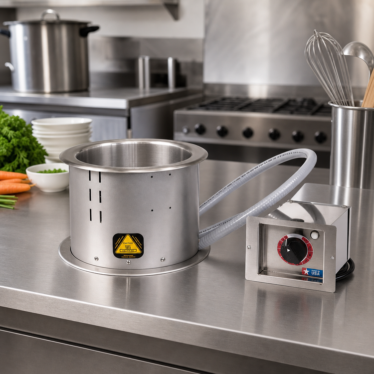Product image #2 for Alto-Shaam Halo Heat Insulated Drop-In Electric Round Soup Well, 7 Quart, Stainless Steel