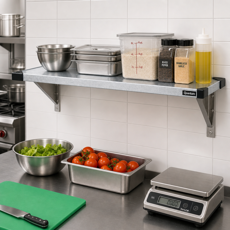 Product image #2 for Quantum 48 Inch x 14 Inch Solid Shelf, 18-Gauge Galvanized Steel