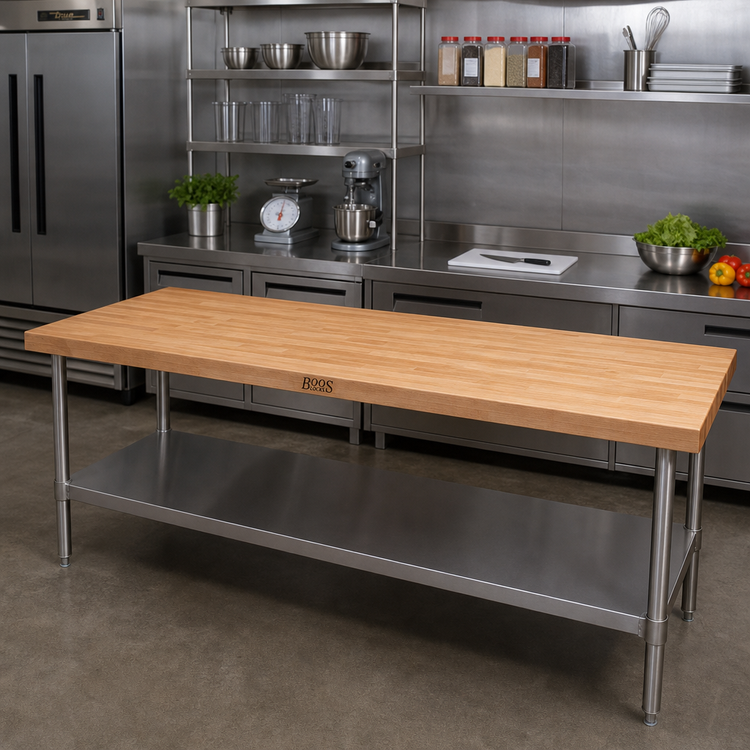 Product image #2 for John Boos 84-Inch x 25-Inch Edge Grain Northern Hard Rock Maple Work Table Top