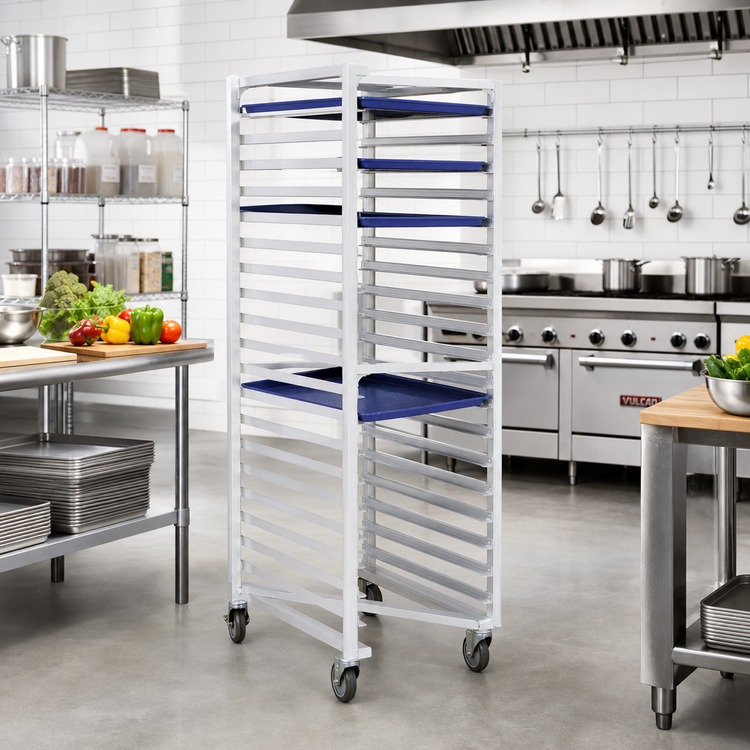 Product image #2 for New Age Mobile Full-Height Z-Type Nesting Aluminum Pan Rack, 15 Full-Size Sheet Pan Capacity