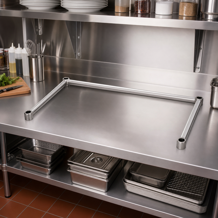 Product image #2 for Eagle Group 3-Sided Stainless Steel Channel Frame, 48"W x 21"D