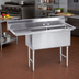 Thumbnail image #2 for Advance Tabco Special Value Series 2-Compartment Fabricated Sink with 24-Inch Left-Hand Drainboard