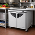 Thumbnail image #2 for Turbo Air Super Deluxe Two-Section Undercounter Freezer, 36-1/4 Inch Wide, 9 Cu. Ft., Rear-Mount, Stainless Steel