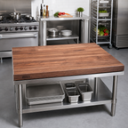 Thumbnail image #2 for John Boos Boos Block WALKCT2-6042-V American Black Walnut Edge-Grain Kitchen Countertop, 60 x 42 x 2-1/4 in, Varnique Finish