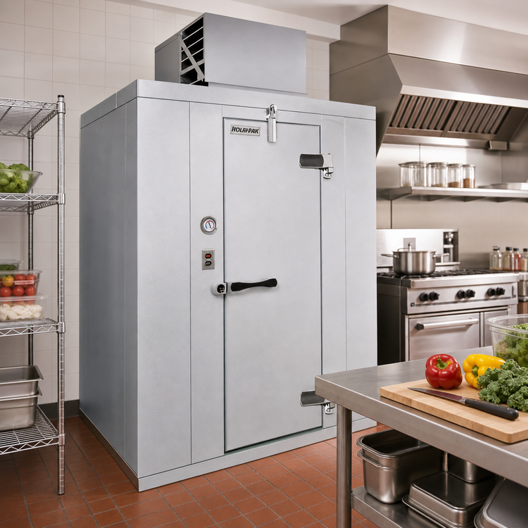 Product image #2 for Polar-Pak Indoor Floorless Walk-In Cooler with Top-Mounted Self-Contained Refrigeration