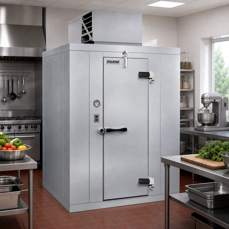 Product image #2 for Polar-Pak Indoor Floorless Walk-In Cooler with Top-Mounted Self-Contained Refrigeration