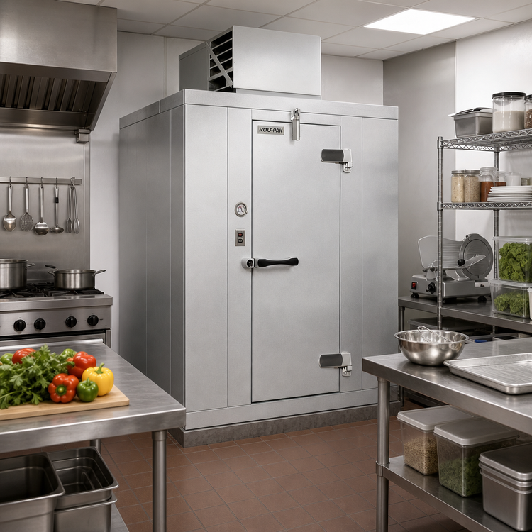 Product image #2 for Polar-Pak Indoor Floorless Walk-In Cooler with Top-Mounted Self-Contained Refrigeration