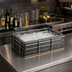 Thumbnail image #3 for Empire Rectangular Ice Housing with Clear Polycarbonate Pan, Gold Wire Frame, Black, 22 x 13-1/2 x 6-3/4 Inch