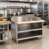Thumbnail image #2 for La Rosa L-70102-26 102 Inch Stainless Steel Open Cabinet Base Equipment Stand