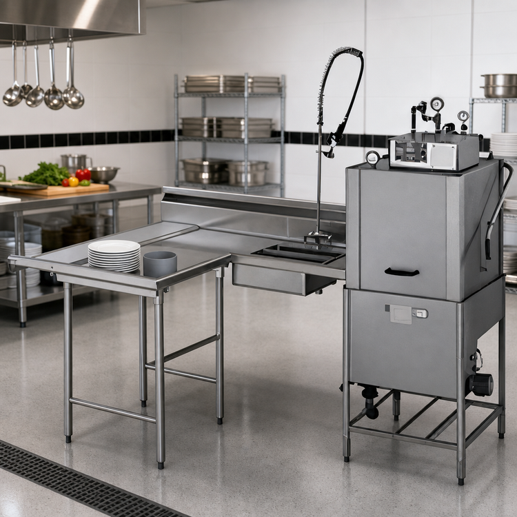 Product image #2 for Eagle Group SDTLR-120-16/4 Island Design Soiled Dishtable with Dish Landing Shelf