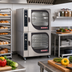 Thumbnail image #2 for Blodgett Combi CNVX-14E/BCX-14E Stacked Electric Convection Oven and Boiler-Based Combi Oven, 2 Decks