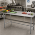 Thumbnail image #2 for Advance Tabco 84-Inch x 30-Inch Flat Top Work Table with 14 Gauge 304 Stainless Steel Top and Galvanized Open Base